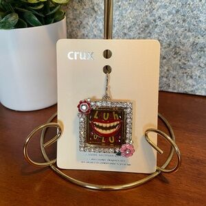 Crux Brand Charm Pendant With Genuine Austrian Crystals. New On Card.